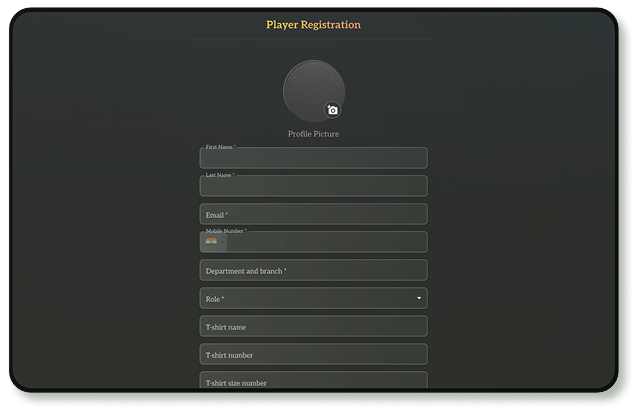 Tournament Registration Dashboard