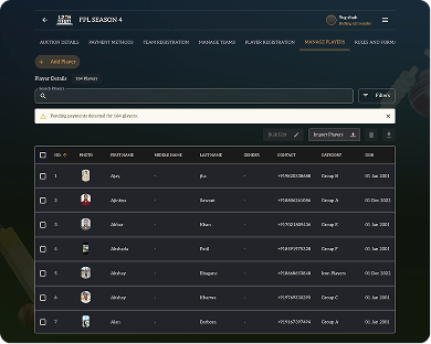 Umpire Management Dashboard