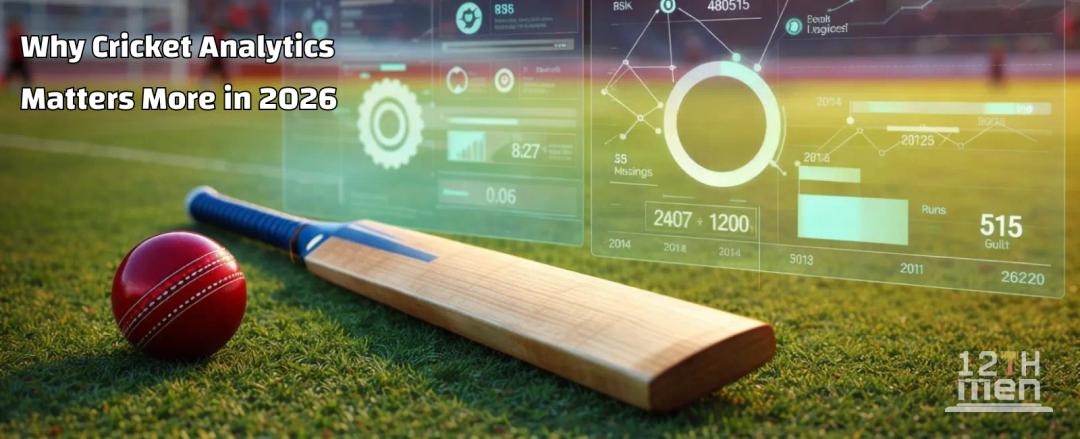 Cricket bat and ball with analytics overlay for 2026